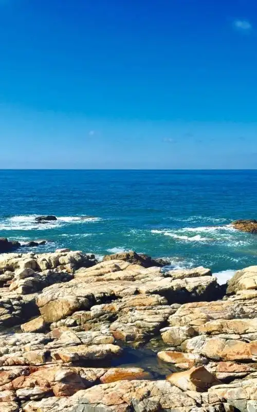 清明咸台港行摄原始海岸线漫步超长细海滩攀爬礁石听海拾贝人少安静