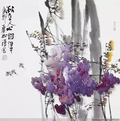 唐思源笔下的葡萄一