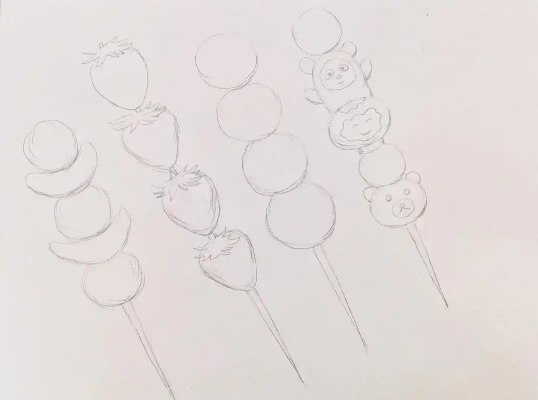 美味的冰糖葫芦美术创意画