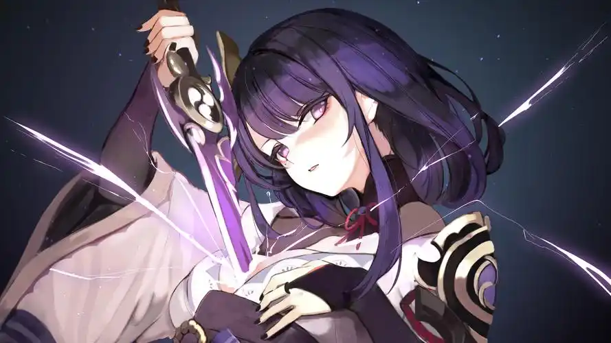 高清原神雷神图片桌面壁纸