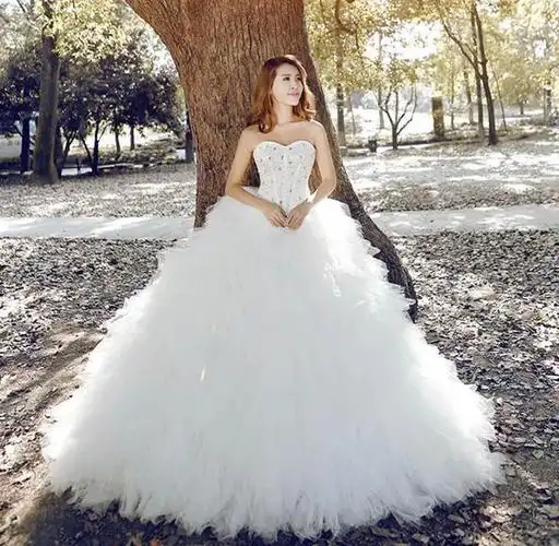 聚婚品十二星座婚纱射手座潇潇洒洒的白羽纱