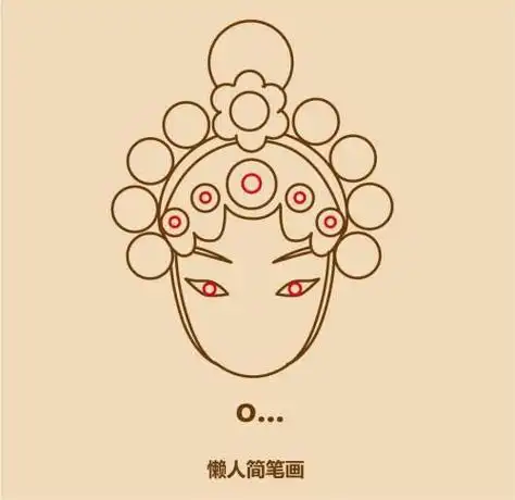 花旦脸谱简笔画 花旦脸谱简笔画图片大全