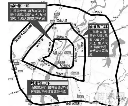 南昌城市"三环"呼之欲出  根据城市建设规划  南昌一环由前湖大道