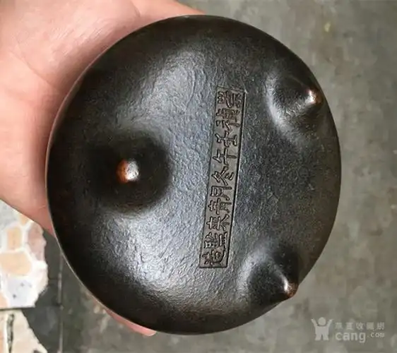 崇祯壬午冬月青来监造老包浆铜香炉桥耳铜炉