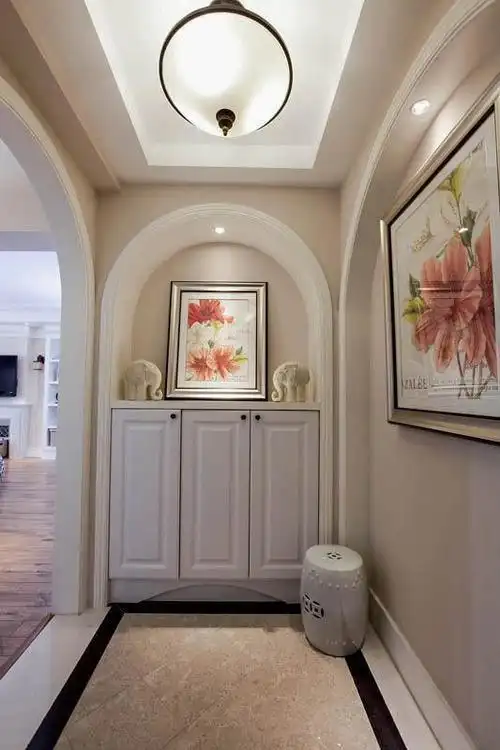 时尚典雅美式玄关背景墙设计3/7