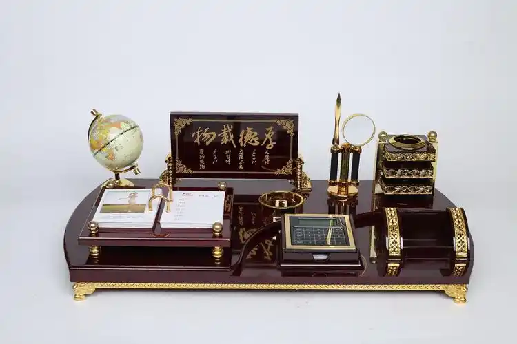 高档办公桌面摆件家居装饰品老板办公室文台摆设商务笔筒创意送礼