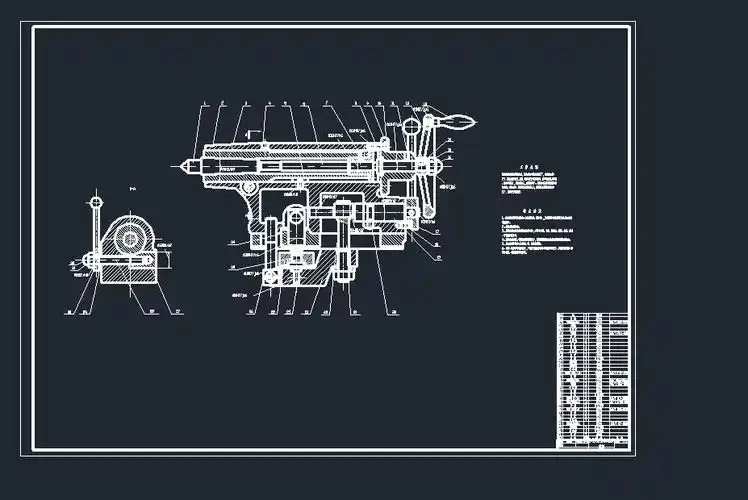 c6132机床尾座装配cad图纸