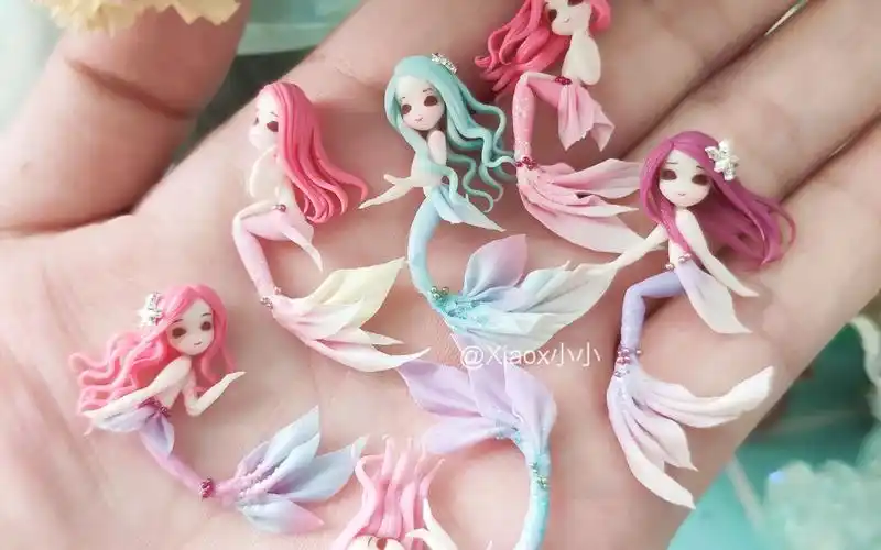 【粘土】超迷你小美人鱼,少女心满满!_哔哩哔哩_bilibili