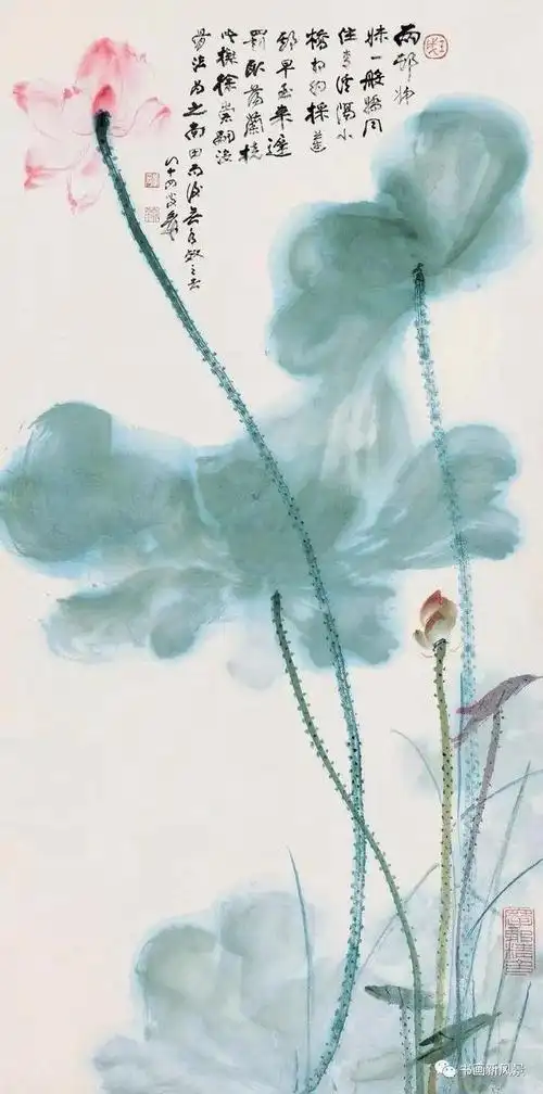 【艺术鉴赏】～徐悲鸿:张大千的荷花,为国人脸上增色