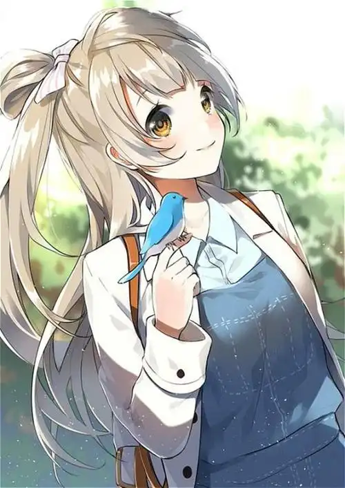 疏璃二次元意境头像小清新高清插画简洁黑长直女生呆萌唯美可爱萌萌哒