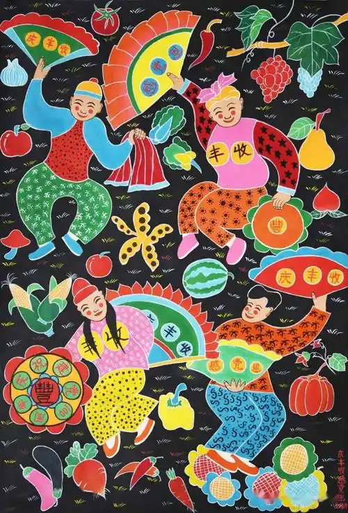 作品欣赏之四 ▎画说丰收——第三届潍坊中国农民画展