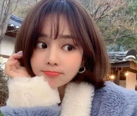 适合婴儿肥女生刘海发型图片