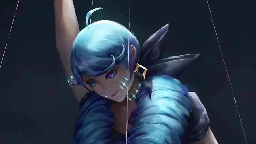 lol英雄联盟灵罗娃娃 原画 同人 格温4k电脑壁纸_4k游戏图片高清壁纸_