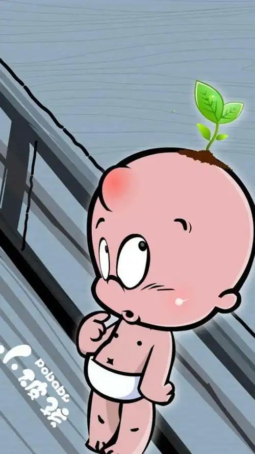 可爱卡通小破孩