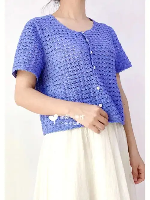 蕾丝镂空钩针开衫