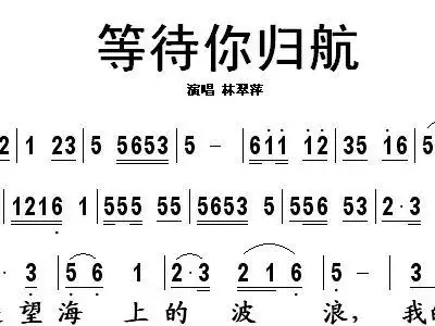 等待你归航 林翠萍 歌谱 简谱
