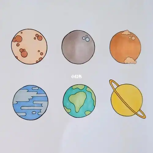 星球简笔画彩色星球简笔画彩色画法