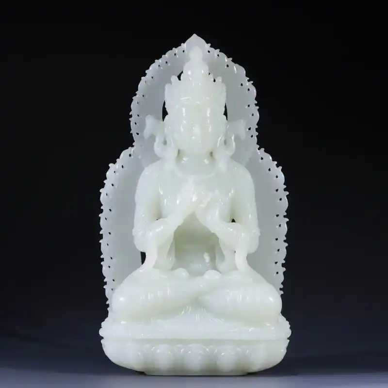 和田玉佛像摆件.#籽料 #和田玉 #明清玉器 #古玉文化传播 - 抖音