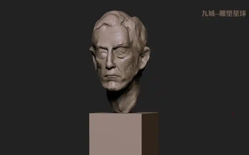 活动  头像肖像雕塑日常练习,zbrush数字雕塑泥塑,泥巴质感