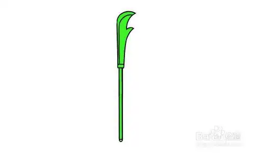 简笔画青龙偃月刀怎么画?