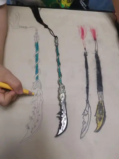 带娃一起画青龙偃月刀