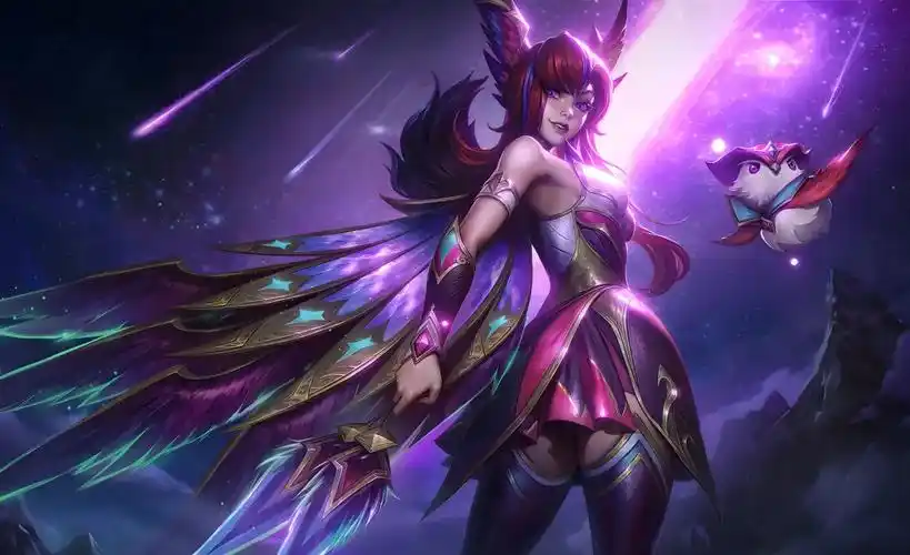 英雄联盟皮肤原画逆羽霞