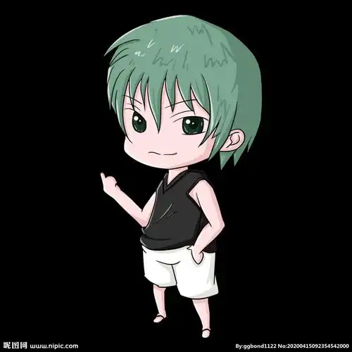 q版可爱男生帅气绿头头像设计图__动漫人物_动漫动画_设计图库_昵图网