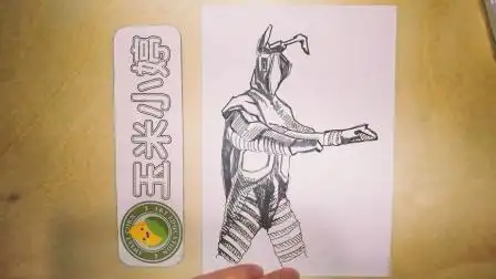 手绘简笔画杰顿奥特曼