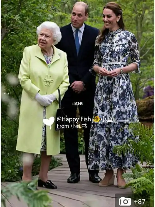 062019年英女王威廉王子凯特一起出席了chelseagardenshow
