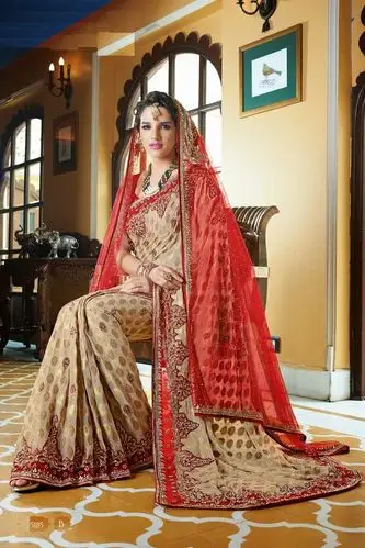 野人小饰印度纱丽服饰2014秋绣珠刺绣华丽宝莱坞顶级设计纱丽