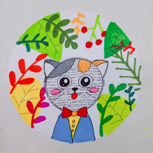 马克笔绘画儿童画小动物