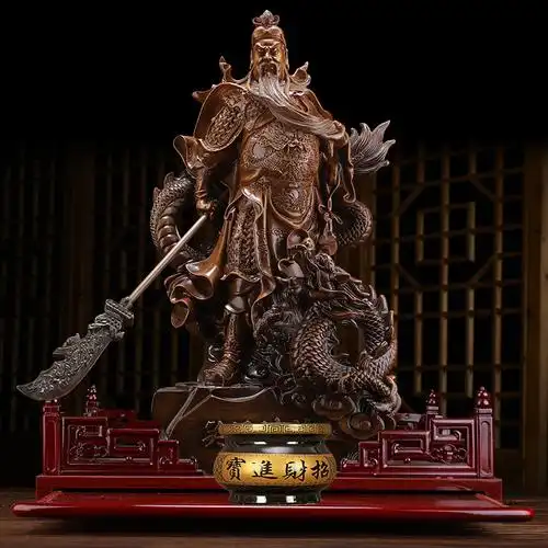 关公摆件大号招财家用供奉神像武财神关羽二爷摆件