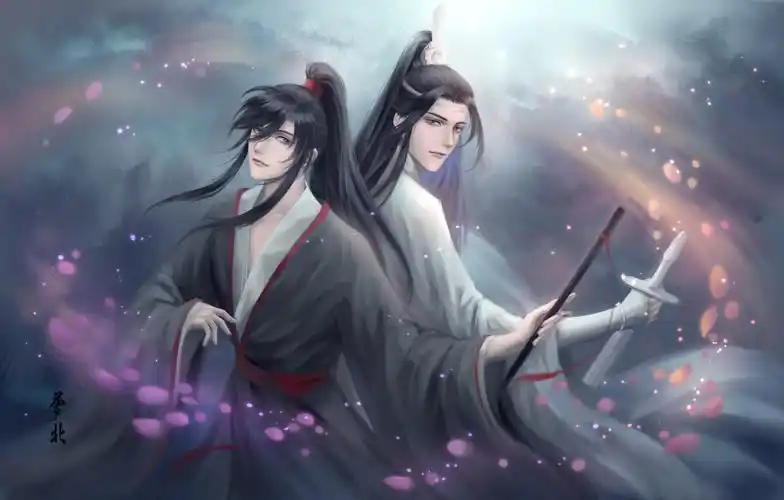 二次元动漫图片魔道祖师我的男神魏无羡蓝湛啊