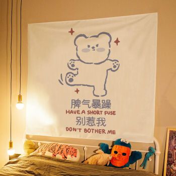 网红直播卧室床头宿舍房间布置墙壁装饰脾气暴躁别惹我107米不送灯