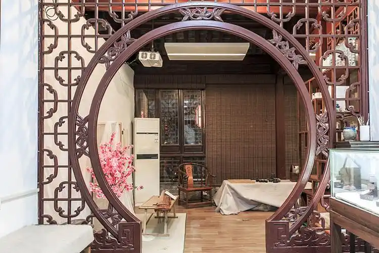 古代镂空月亮门家居装饰,南京李香君故居_高清图片_全景视觉