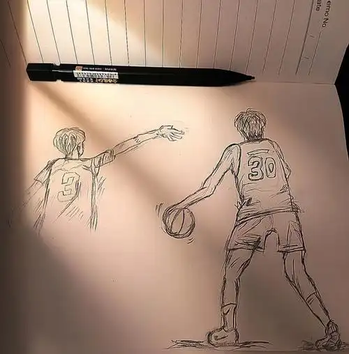 给你打篮球的男朋友画这个吧  #打篮球的男朋友  拜托 有个给你画