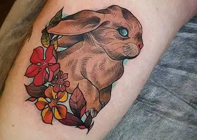 42张十二生肖兔子纹身图案