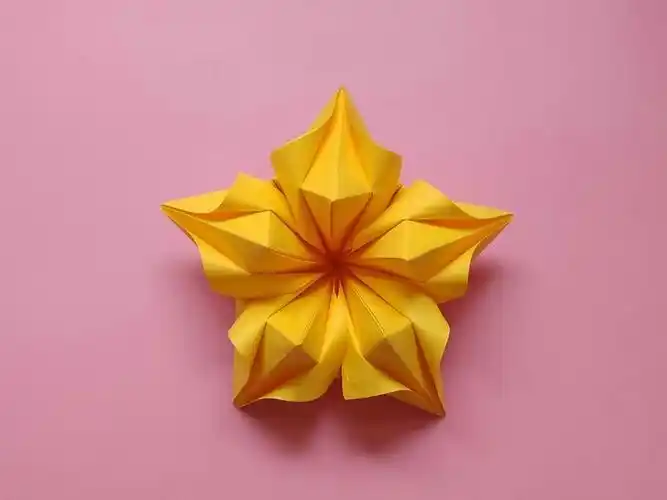 超级简单的樱花折纸,简单几步就做好,儿童益智手工折纸教程