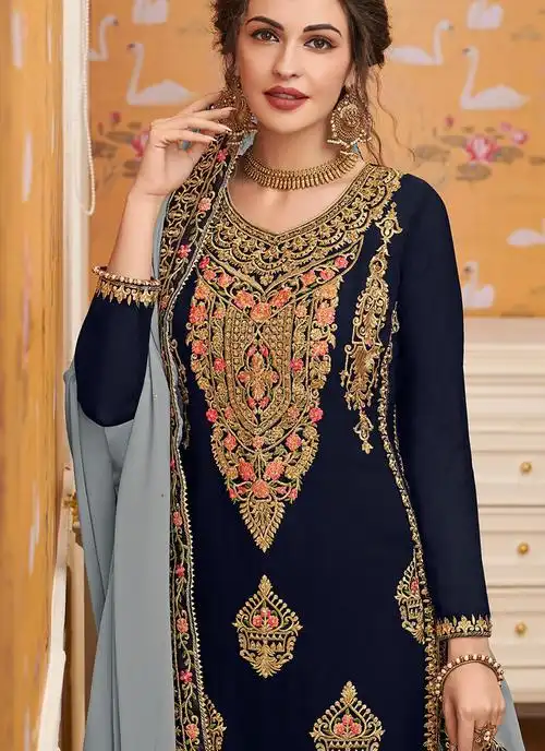 野人人小印度民族风女装乔其纱刺绣旁遮套装日常民族服装