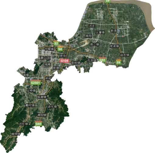 萧山区高清卫星地图
