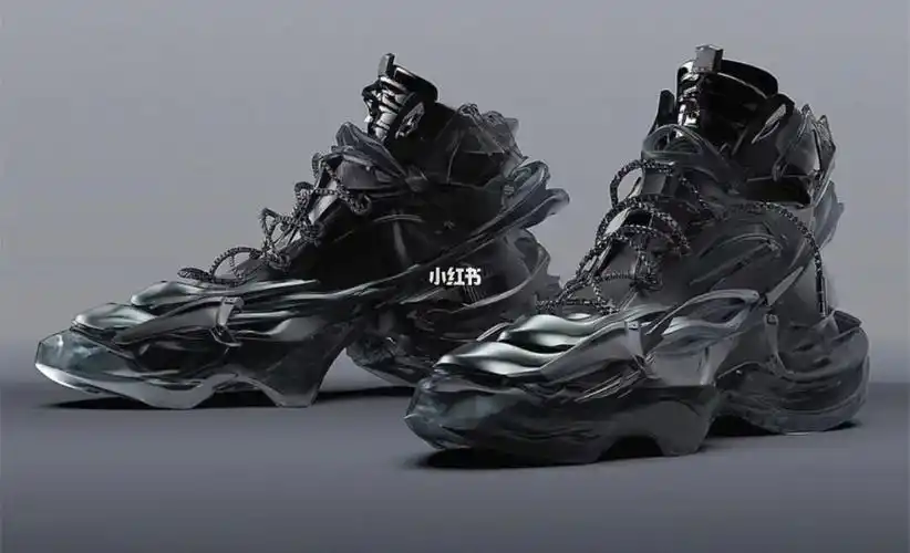 概念设计潮鞋暗黑科幻色彩