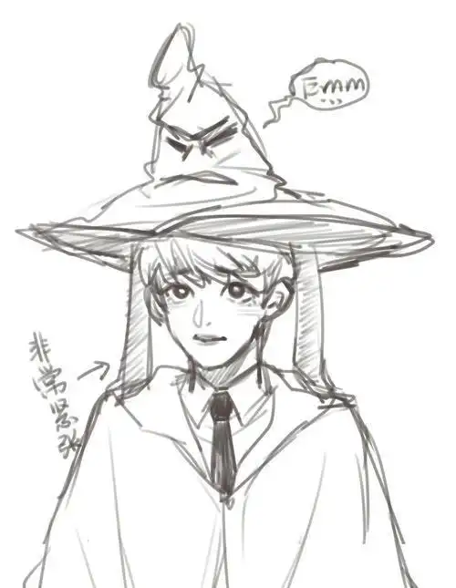 分院帽简笔画欣赏