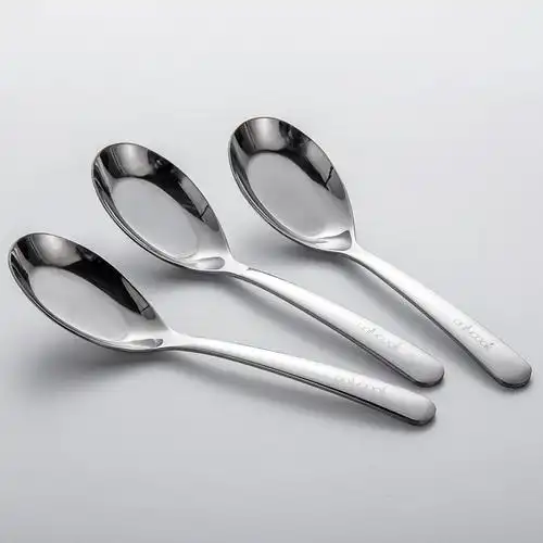 onlycook家用加厚不锈钢勺子中式平底汤勺喝粥汤匙儿童餐勺餐具