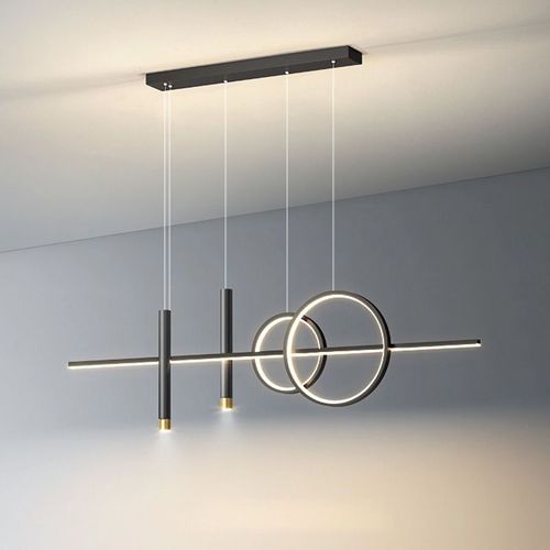 餐厅灯吊灯轻奢灯具现代简约饭厅餐桌吧台极简北欧长条餐吊灯创意