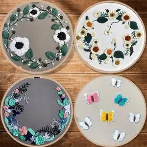 手工diy制作布艺欧式刺绣花图片