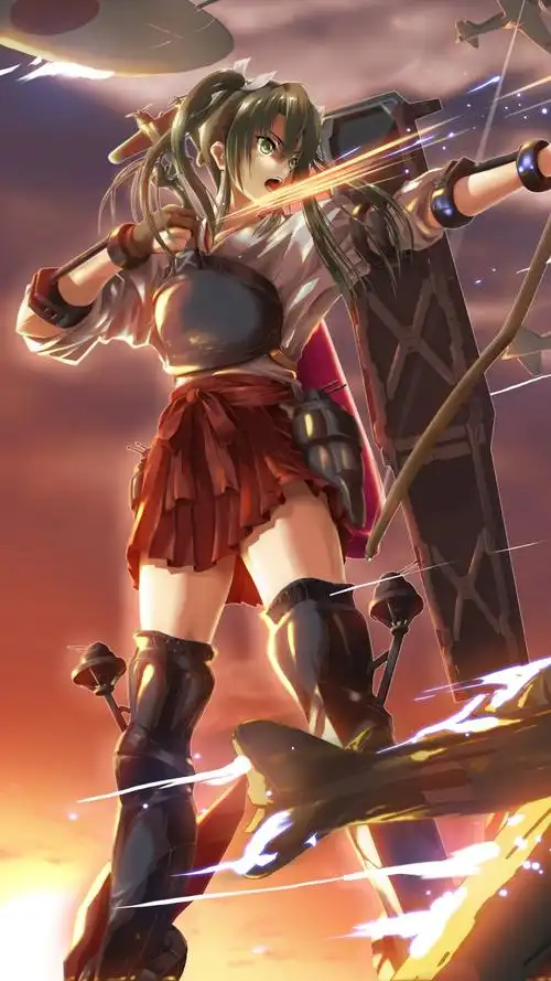 射箭的动漫女英雄