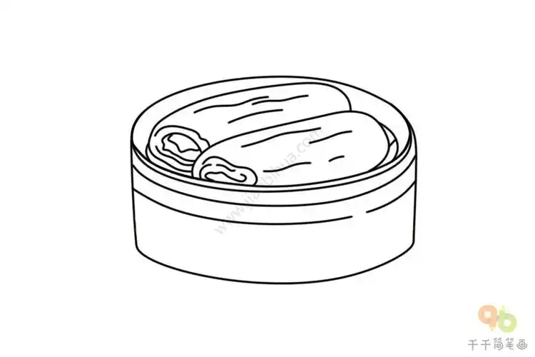 广东美食肠粉简笔画