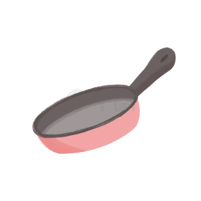 手绘卡通平底锅做菜做饭好插画质感插画平底