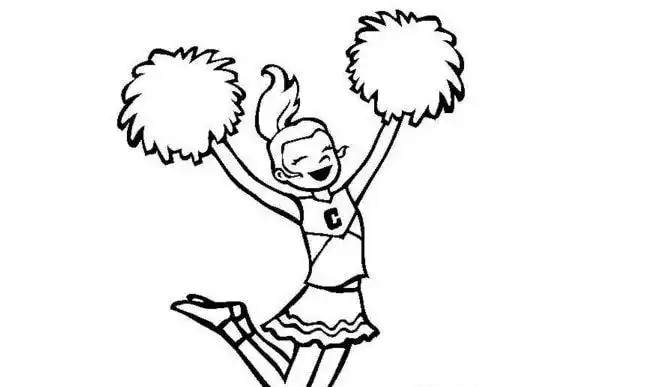 啦啦队人物简笔画小女孩简笔画