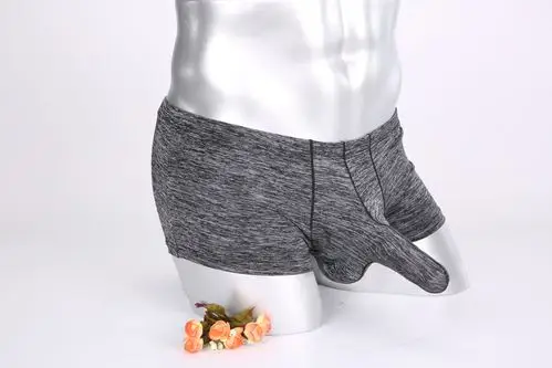 男士内裤 枪弹分离性感涤棉平角大象鼻内裤套jj平角男飞机内裤